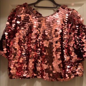 a new day Sequin Top in Pink and Red